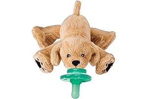 Nookums Paci-Plushies Buddies - Retriever Pacifier Holder