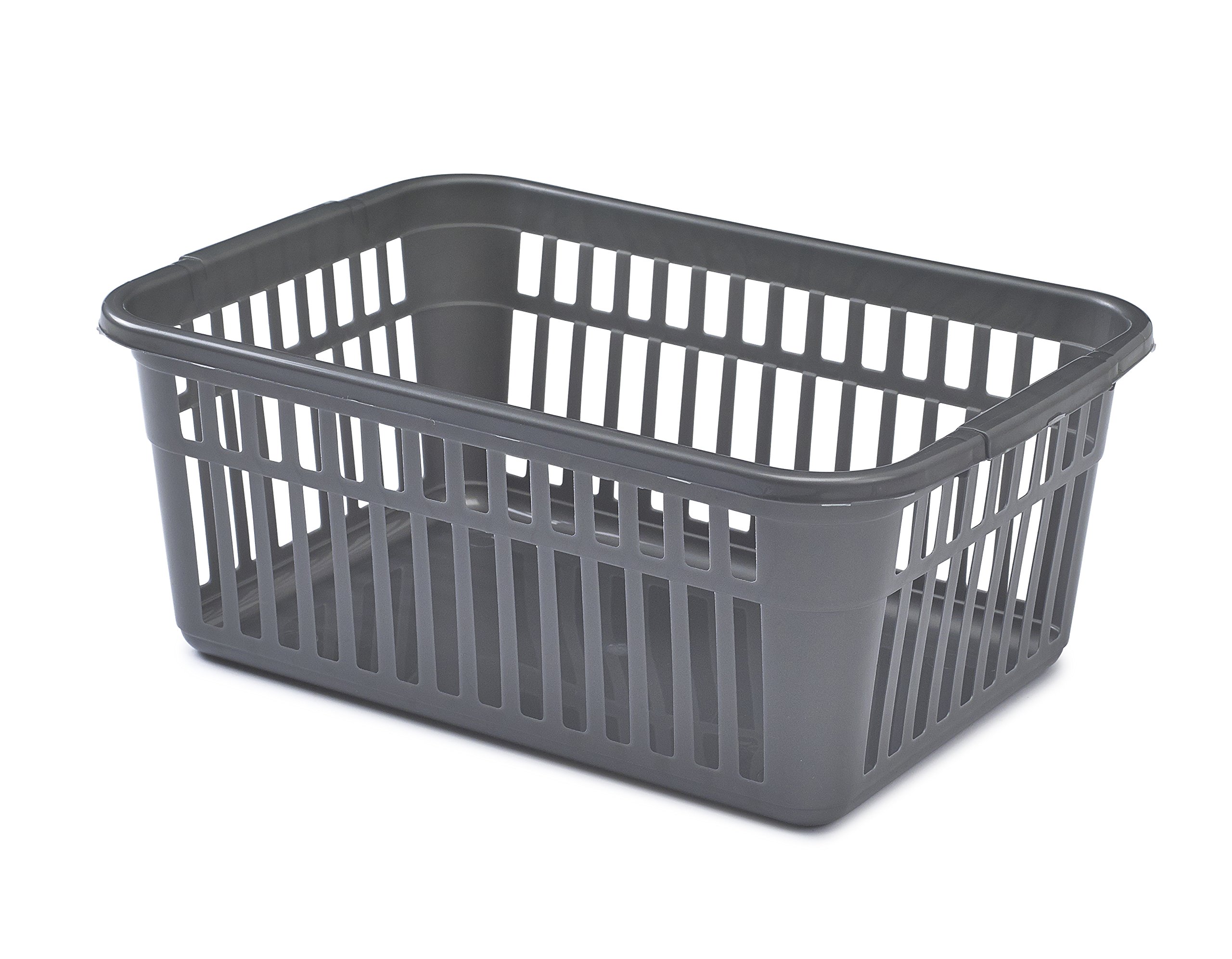 Whitefurze Handy Basket, Silver, 45 cm