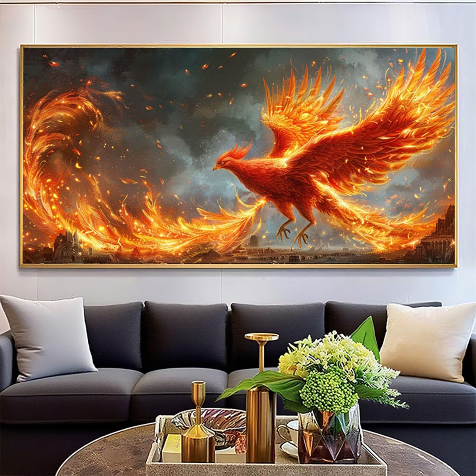Diamentowe malowanie feniks malarstwo diamentowe dla dorosłych, 5D diamentowe rysunki pióro obrazy diamentowe, 90 x 200 cm diament sztuka haft krzyżykowy puzzle rzemiosło dziewczyna dekoracja ścienna