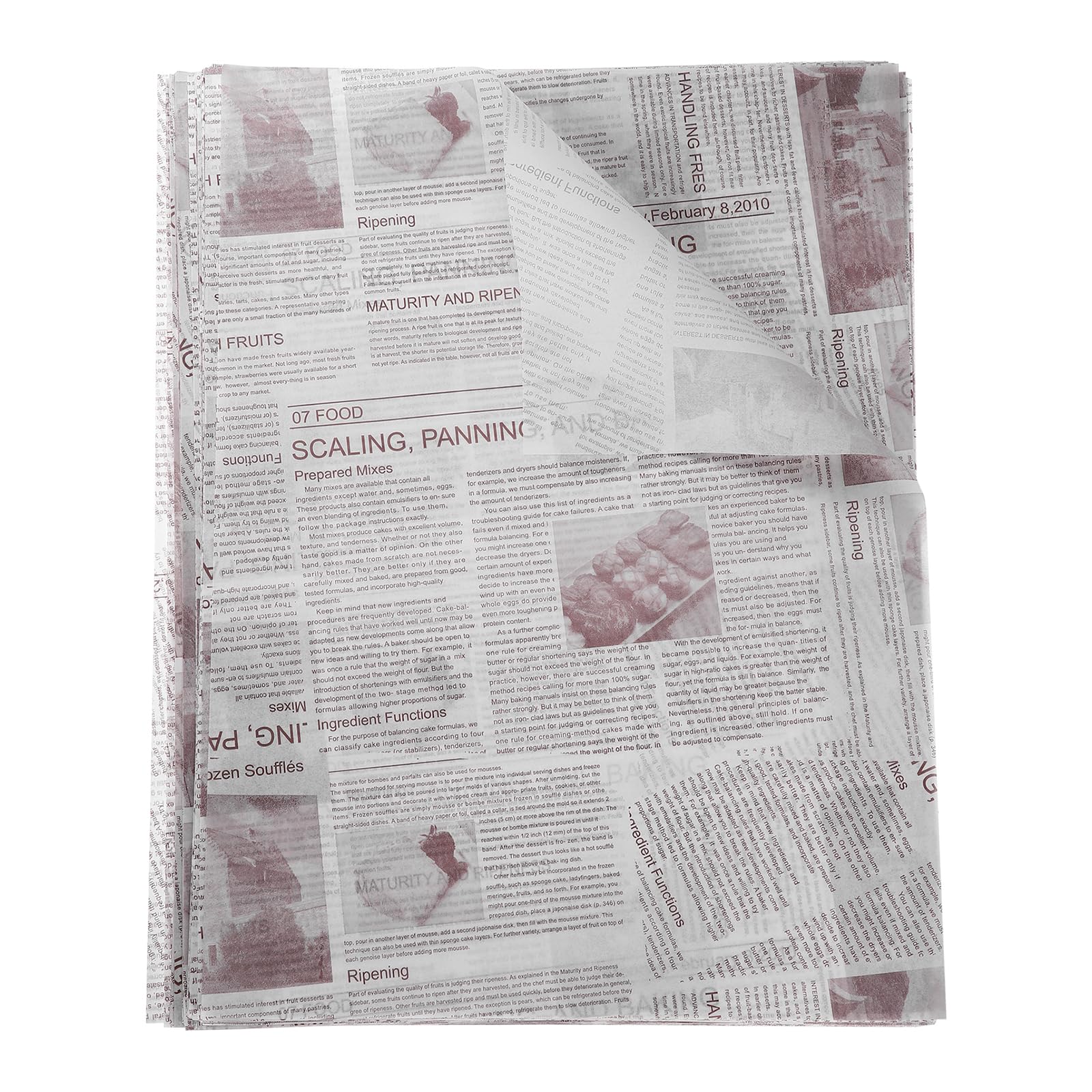 HARFINGTON 200pcs Wax Paper Sheets 11" x 15" Old Newspaper Style Food Wrapping Paper for Sandwich, Baking, Picnic, Hamburger Wrap, Kitchen