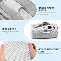 Vista 3 de Shoe Washing Machine Bag,Shoe Laundry Bags for Sneakers, Reusable Shoe Cleaning Bag for All Shoe Sizes Gris
