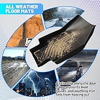 Vista 7 de orealtrend - Alfombrillas de coche compatibles con Hyundai Sonata 9ª generación 2015-2019, revestimientos de suelo de alta resistencia, protección