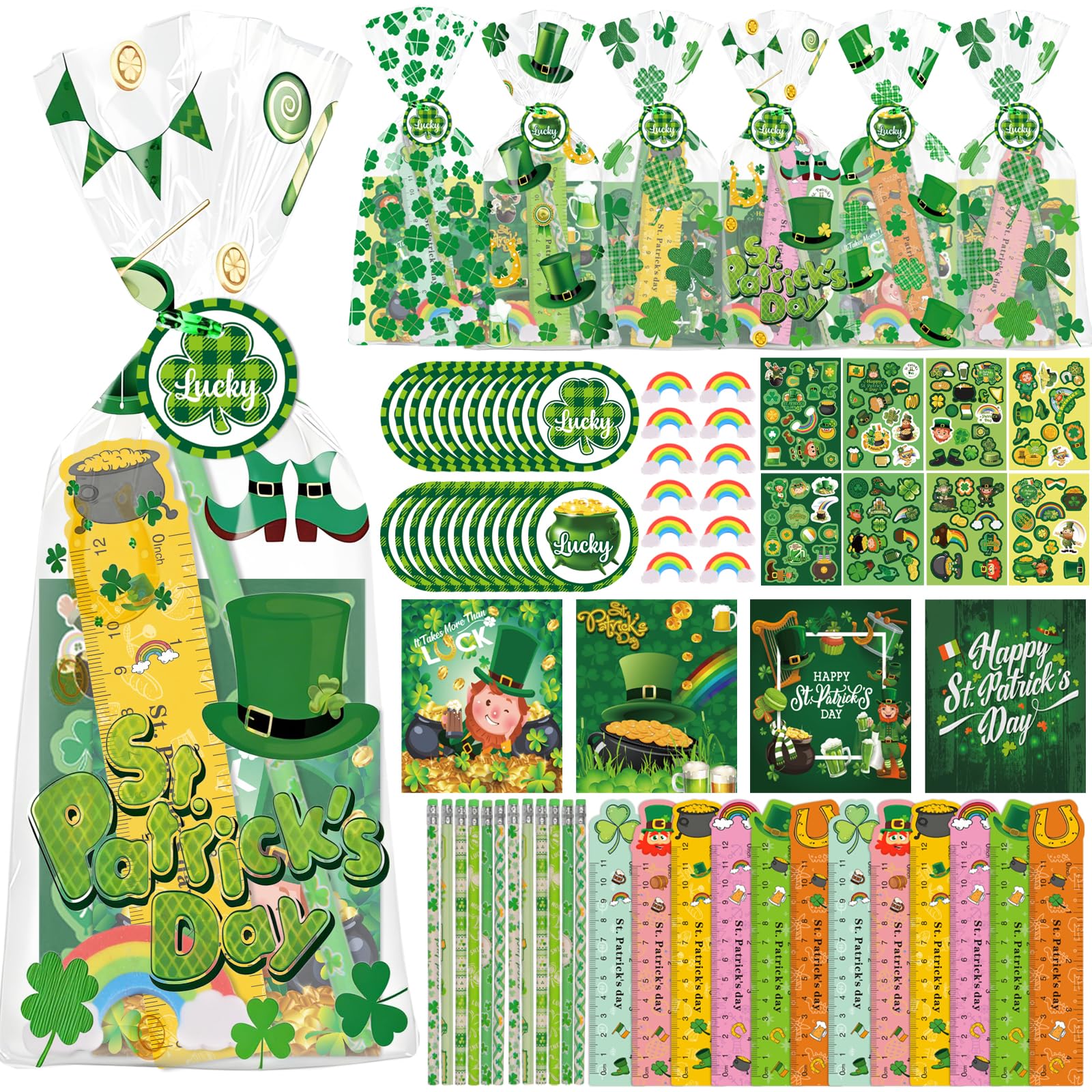 Cadeaux de la Saint-Patrick : carnet de notes et stickers trèfle - 8