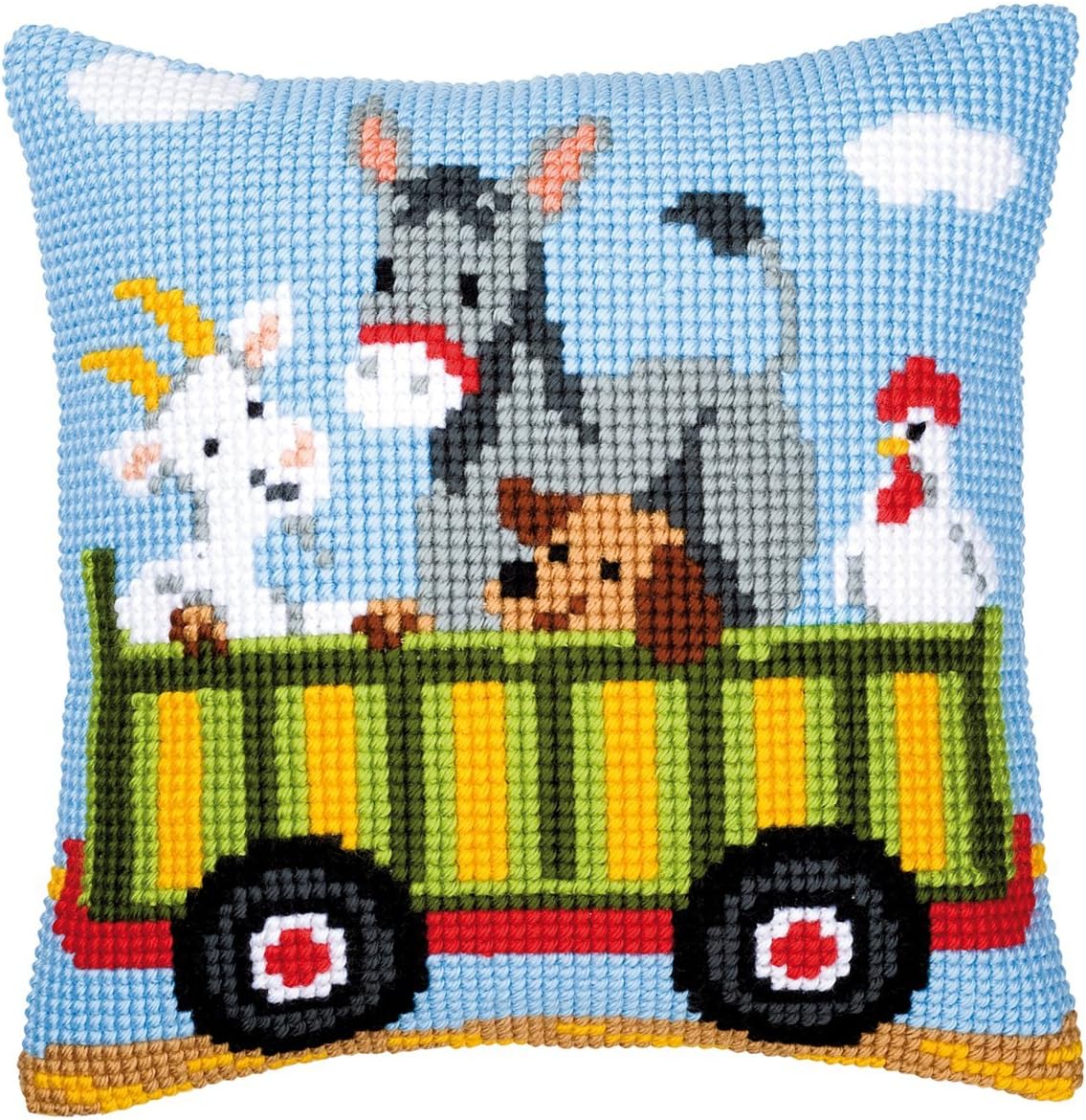 Vervaco Tractor 3 Cushion Cross Stitch Kit