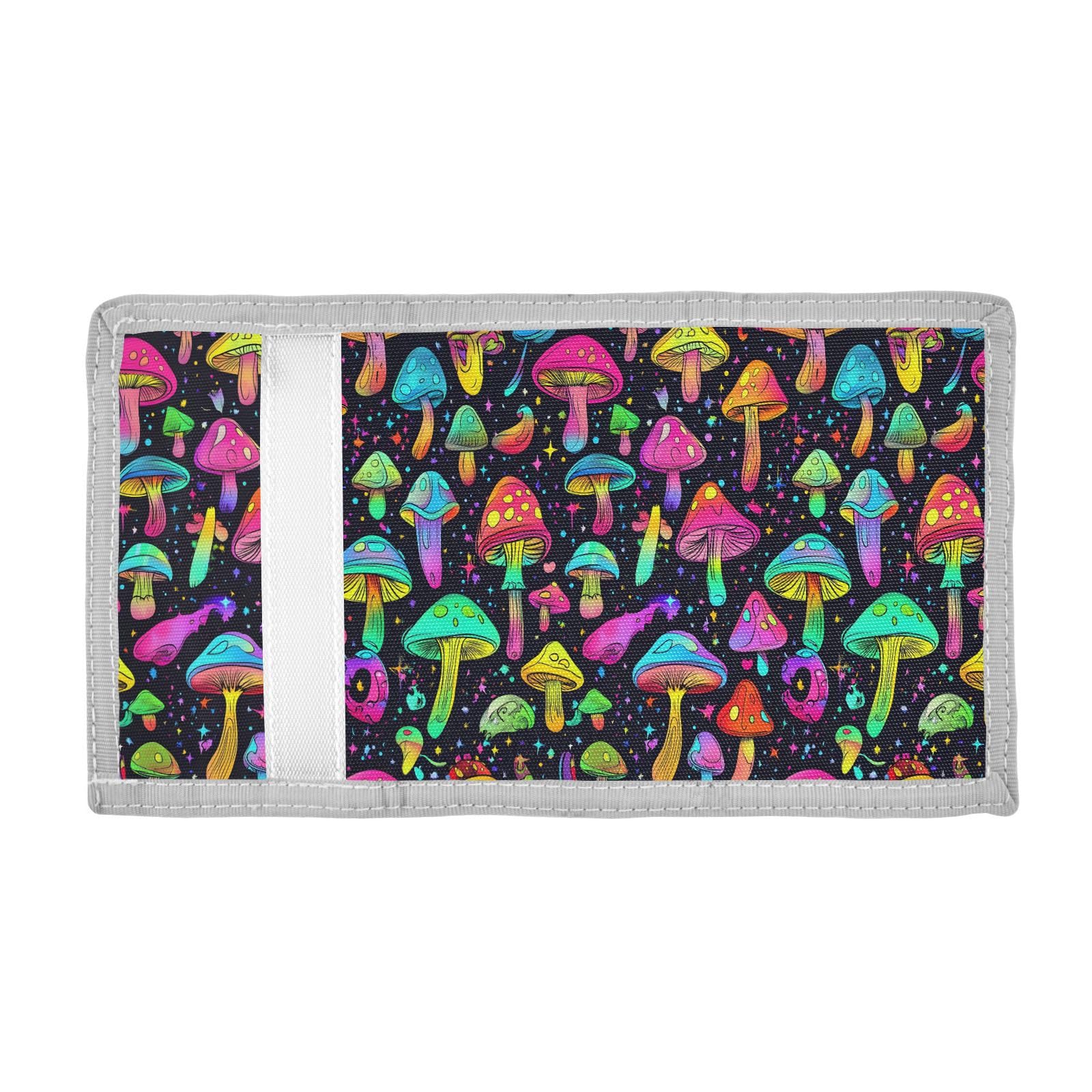 FOLIOSA Anime Mushroom Kids Wallet for Boys Girls Youth, Compact Fabric 4.9×2.9 in