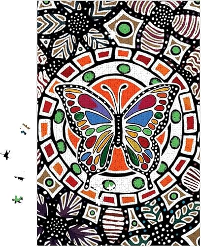 Miniatura 1 de Stained Glass Vintage Puzzles Fancy Jigsaw Puzzle High Difficulty 1000 Piece Puzzle for Men Advent Rompecabezas