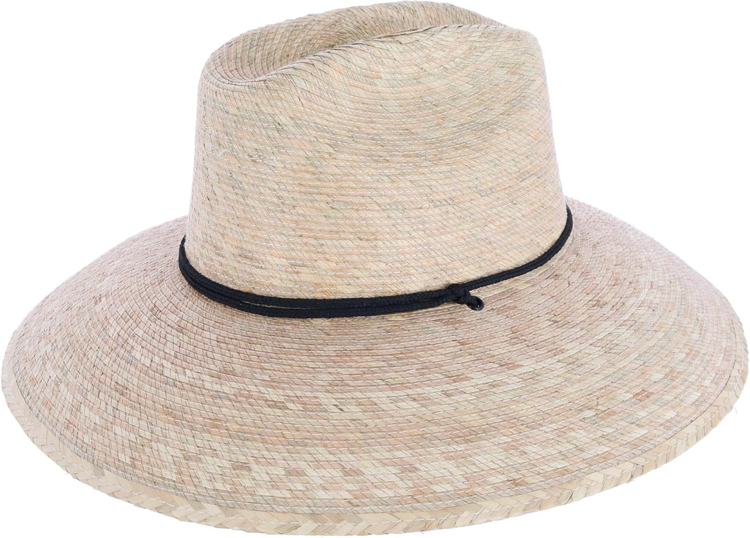 CTM Wide Brim Crushable Straw Lifeguard Hat with Chin Strap - Image 2