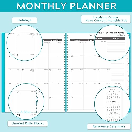 Miniatura 3 de Agenda mensual 2024-2028, calendario mensual de 5 años, enero de 2024 a diciembre de 2028, 9 x 11 pulgadas, bolsillo de doble cara + cubierta de