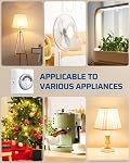 DEWENWILS24 Hour Cycle Plug-in Mechanical Timer, Indoor Timer for Electrical Outlets, 30-Minute Intervals, Dual 3 Prong Outlets, 125V 15A for Christmas Lights, Room Lights, ETL Listed, 1 Pack