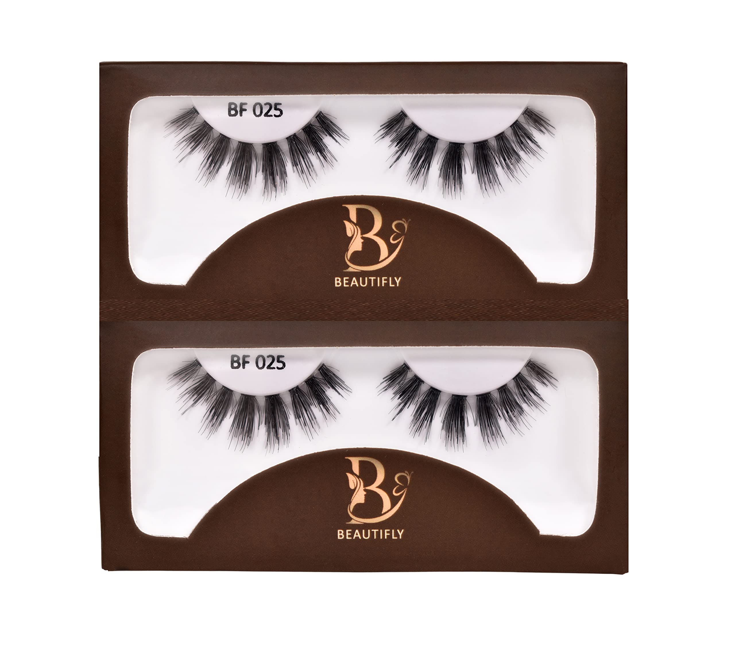 Beautifly Professional 100% Human Hair Natural Eyelashes - Pack of 2 (ISABELLA)