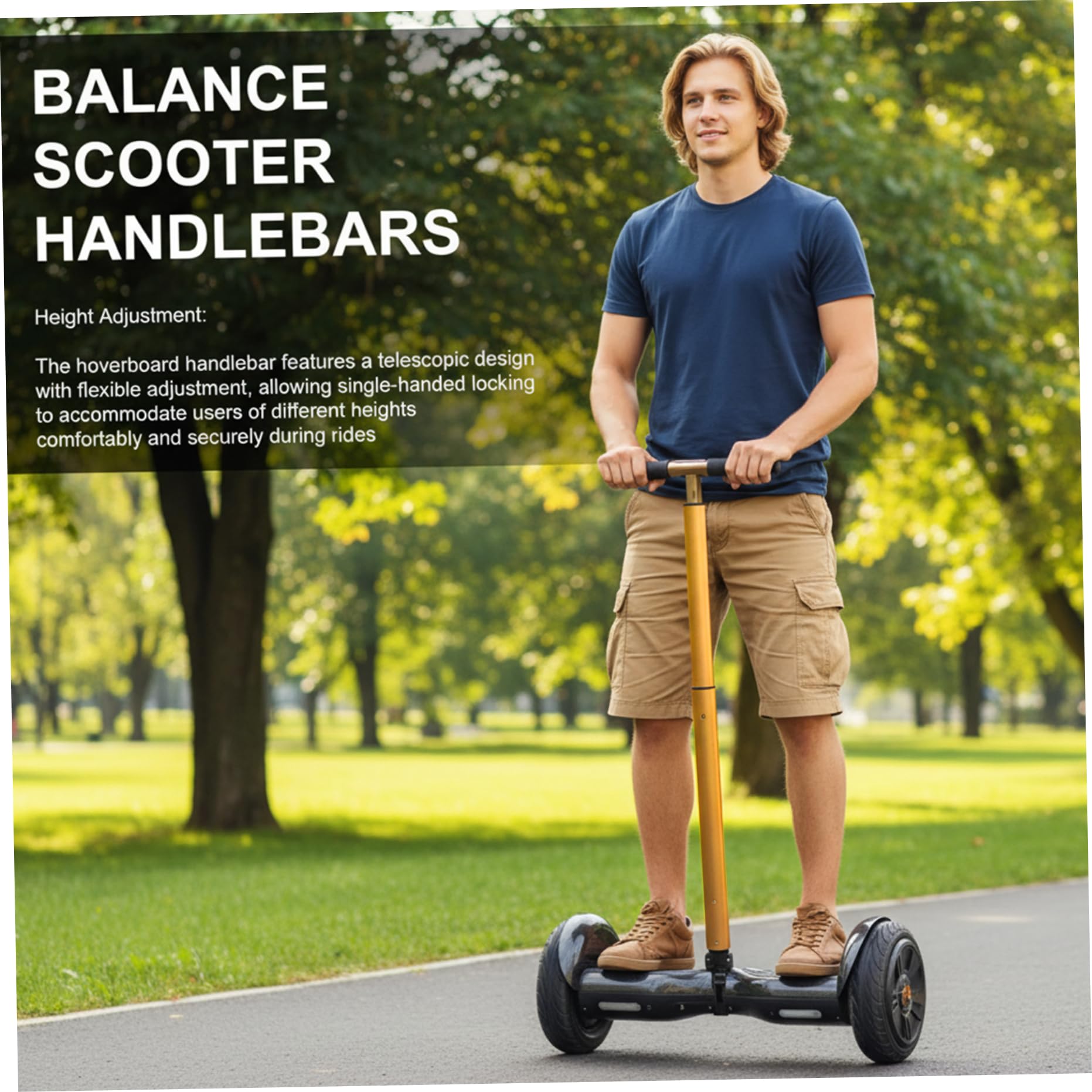 Poignée Télescopique en Métal pour Hoverboard et Trotinette Électrique - Accessoire d'Équilibre