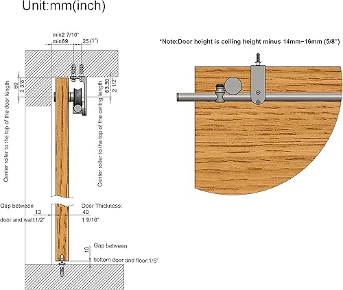 Miniatura 7 de DIYHD NB kit para montaje de puerta para techo