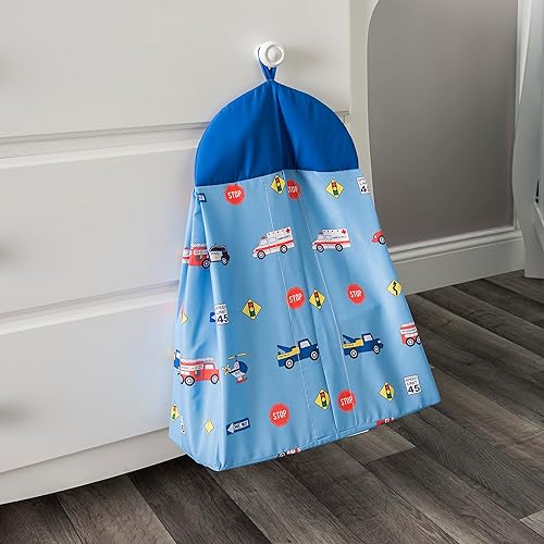 Miniatura 4 de EVERYDAY KIDS Juego de ropa de cama de cuna de 3 piezas para niños Little Rescuer incluye edredón sábana bajera y volantes de polvo juego de ropa de