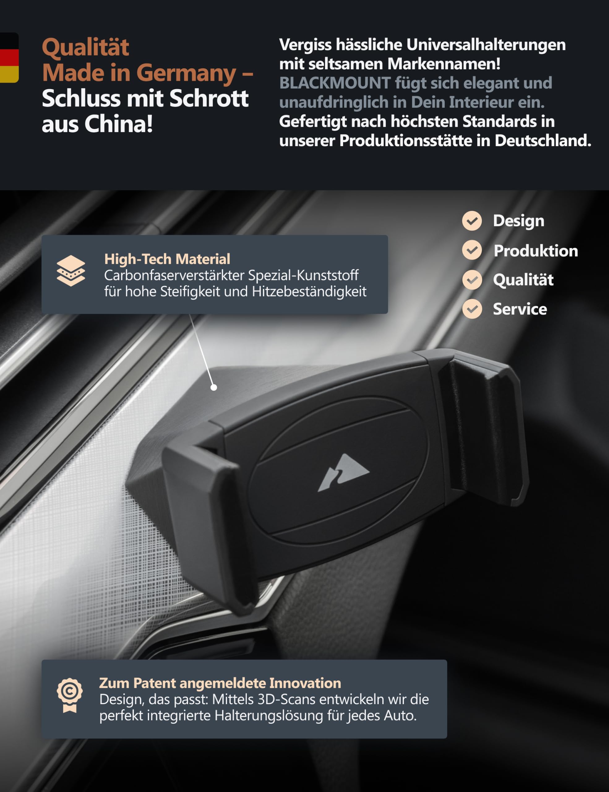 Premium Telefoonhouder Voor Volvo XC40 / EX40 - De Beste Smartphonehouder Made In Germany Hoogwaardig Als Originele Accessoires
