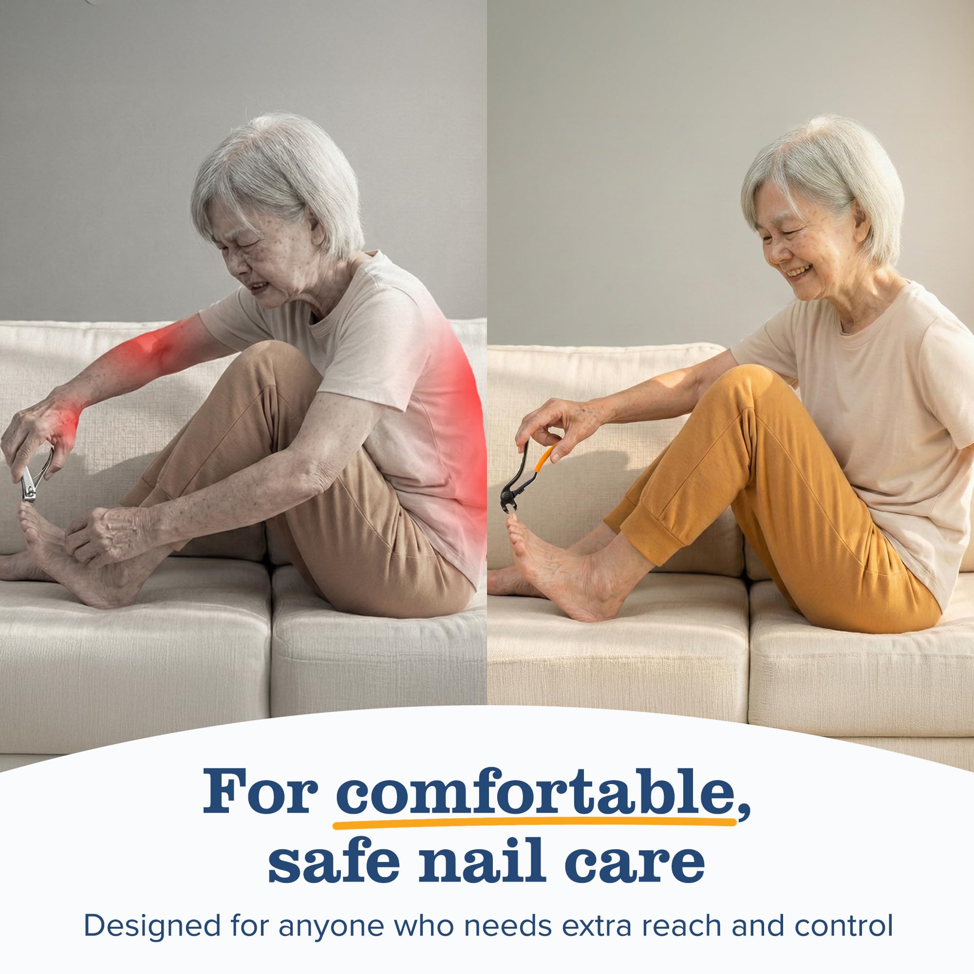EZPIK Senior Toenail Clippers - Arthritis Relief -2