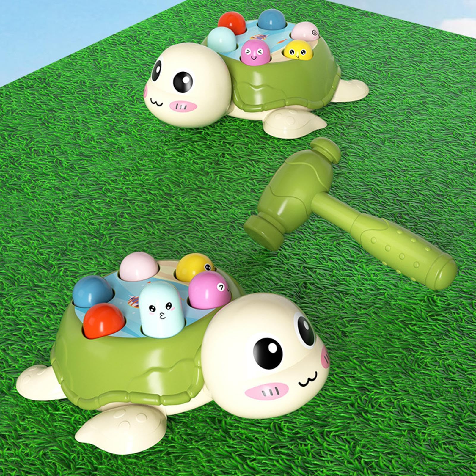 Générique Jeu De Tape Taupe - Jeu De Marteau Tortue - Éducatif Interactif Mignon pour D'âge Préscolaire Bébés Garçon Et Fille pour Développement des Compétences Activités Ludiques