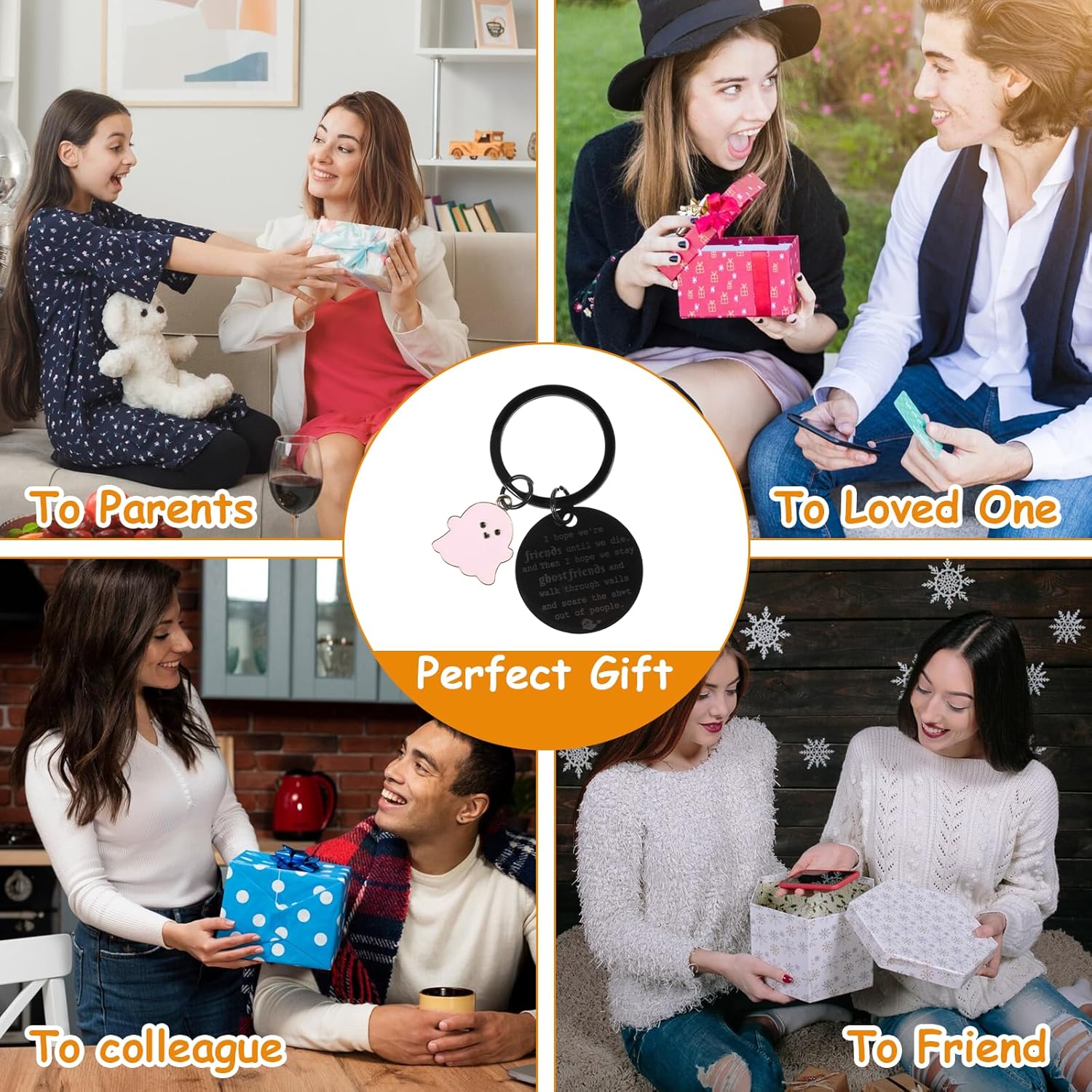 Best Friend Keychain, Cute Best Friend Christmas Gifts, Long Distance Friendship Gifts for Women Friends Classmates Birthday (Black, Pink) - Image 7