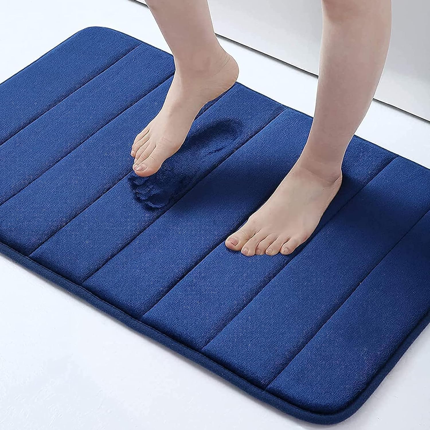 KRD Home Memory Foam Bathroom Mat, Super Absorbent Bath mat, Anti Skid mat for Bathroom Floor, 40 x 60 cm (2, Blue) (B0DB9JY69Y) Amazon Price History, Amazon Price Tracker