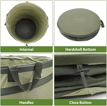 45 Gallon Collapsible Garden Bag Hard Bottom