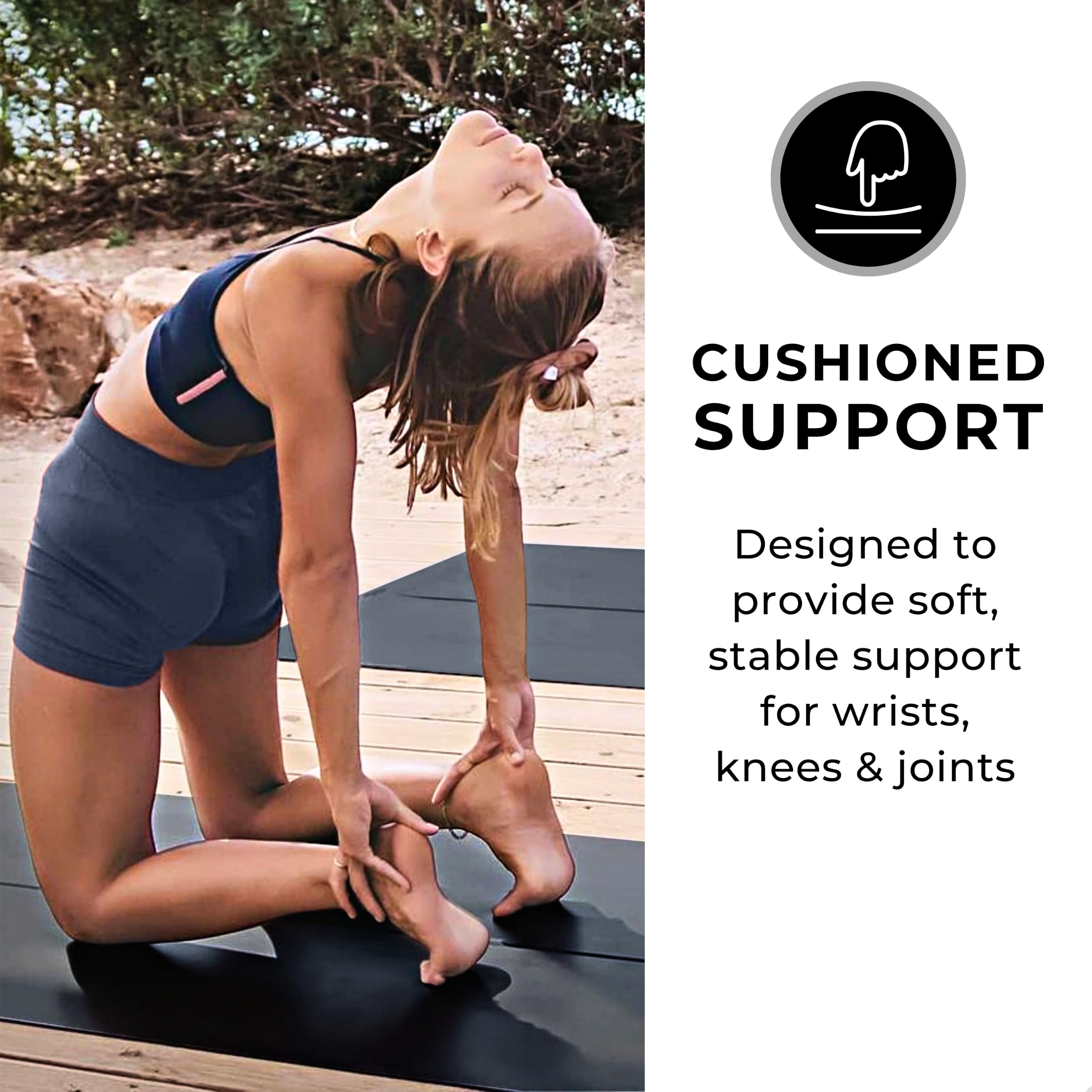 Plyopic Tapis de Yoga Ultra-Grip Pro | Antiderapant EXTREME - Prise Seche et Humide - Ligne d'Alignement - Pour le Yoga, Pilates, Exercice, Bikram et Hot yoga