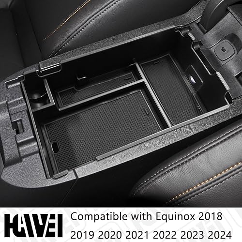 Miniatura 4 de Bandeja organizadora de consola central compatible con Chevy Equinox 2018 2019 2020 2021 2023 2024, accesorios para reposabrazos, caja de
