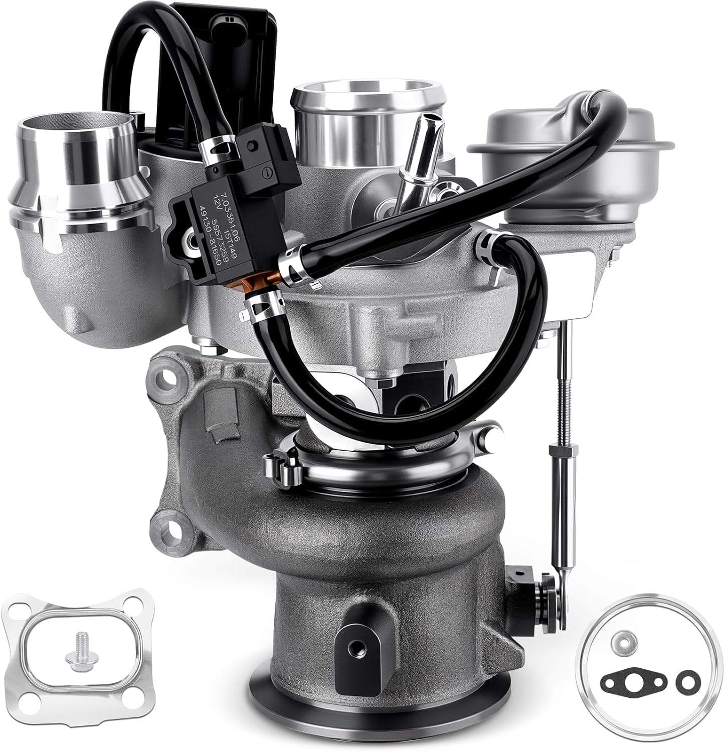 25207489 1.5L Turbocharger Assembly with Actuator & Solenoid Valve Compatible with Chevrolet Malibu L LS LT RS 1.5L L4 2016-2023, Turbo charger Replace # 12669064, 12687043, 12687057, 25203932