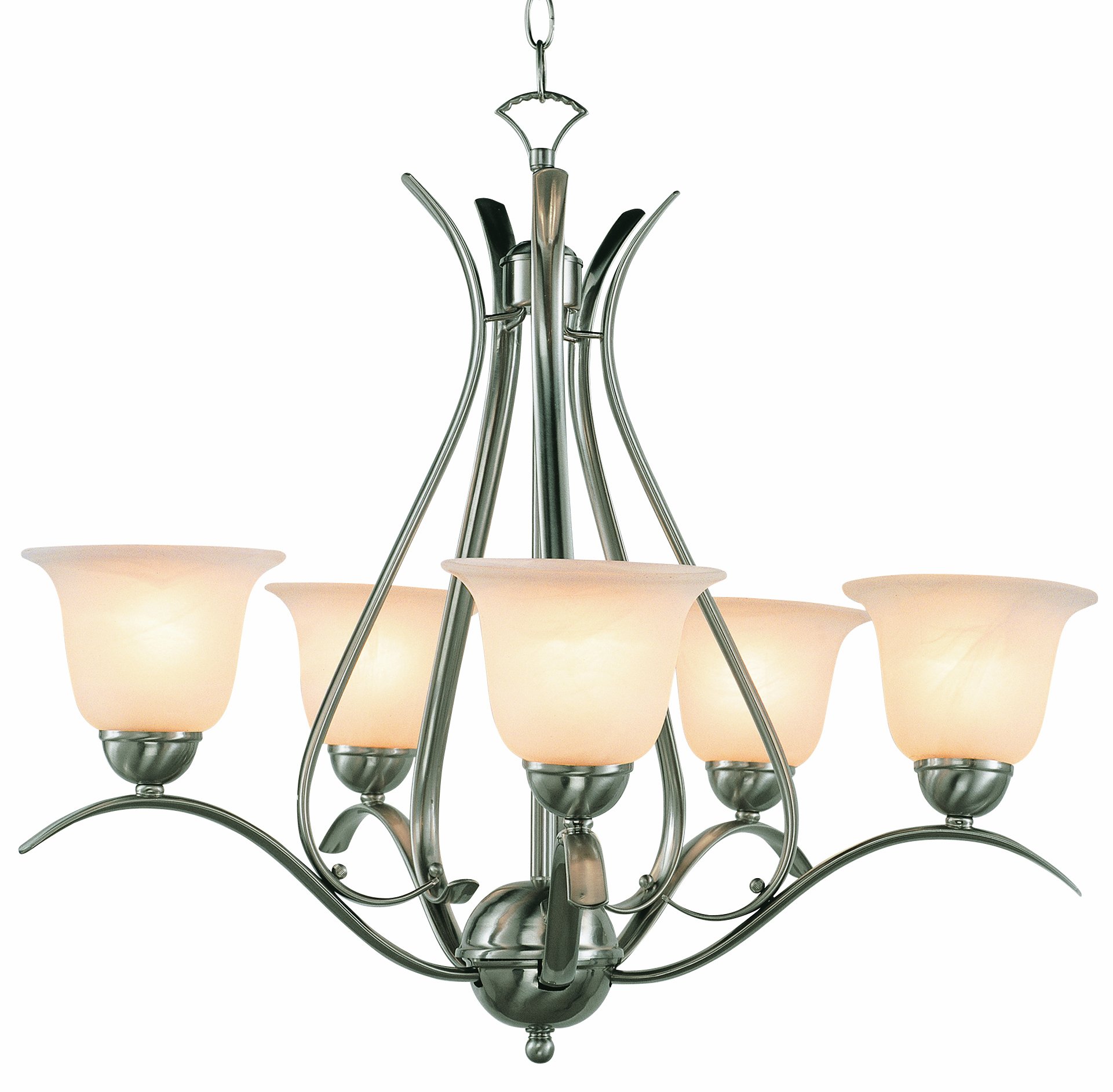 Trans Globe Lighting 9285 BN Indoor Aspen 24" Chandelier, Brushed Nickel