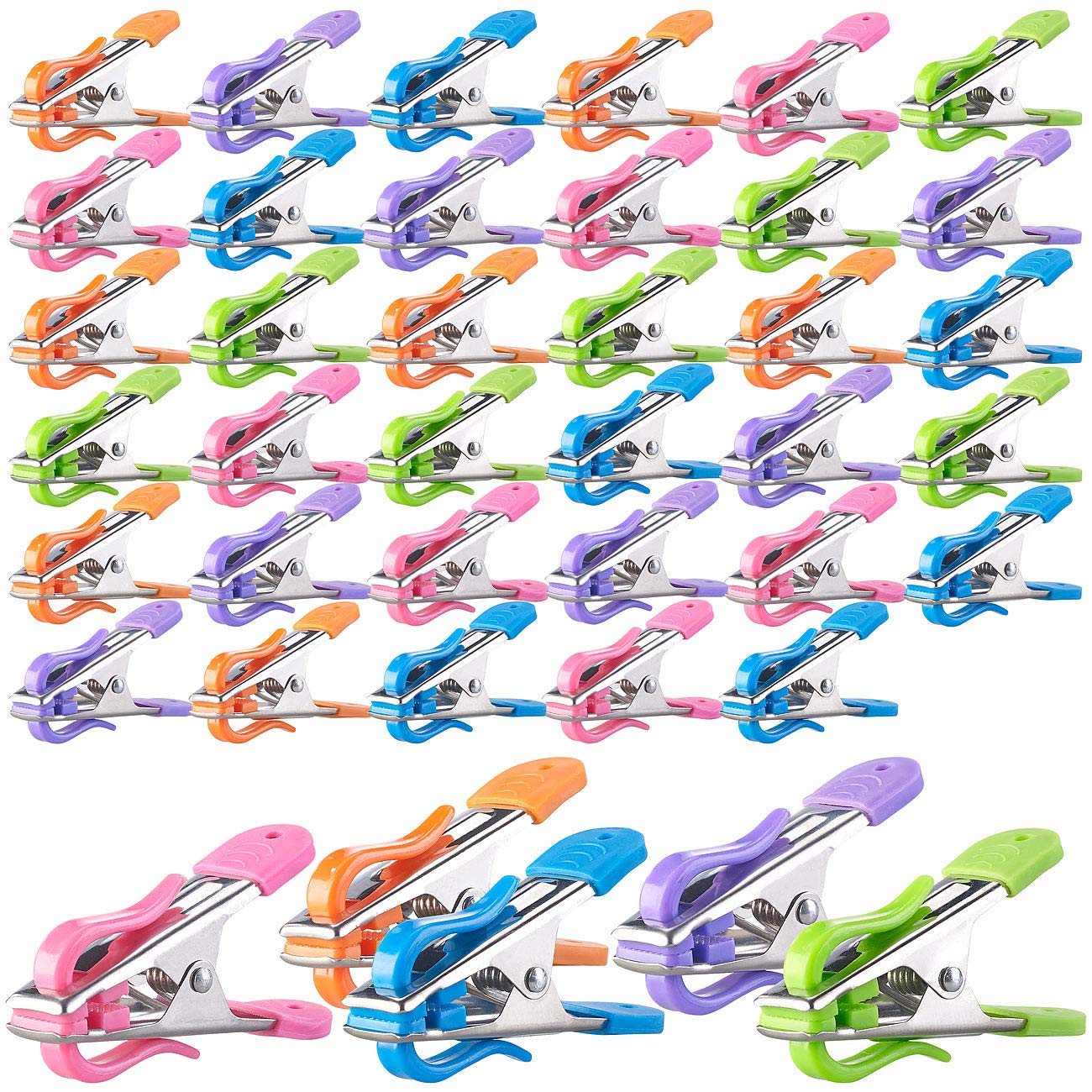 PEARL Wäscheklammer-Set 40 Stück Mit Doppelhaken – Soft-Grip In 5 Farben