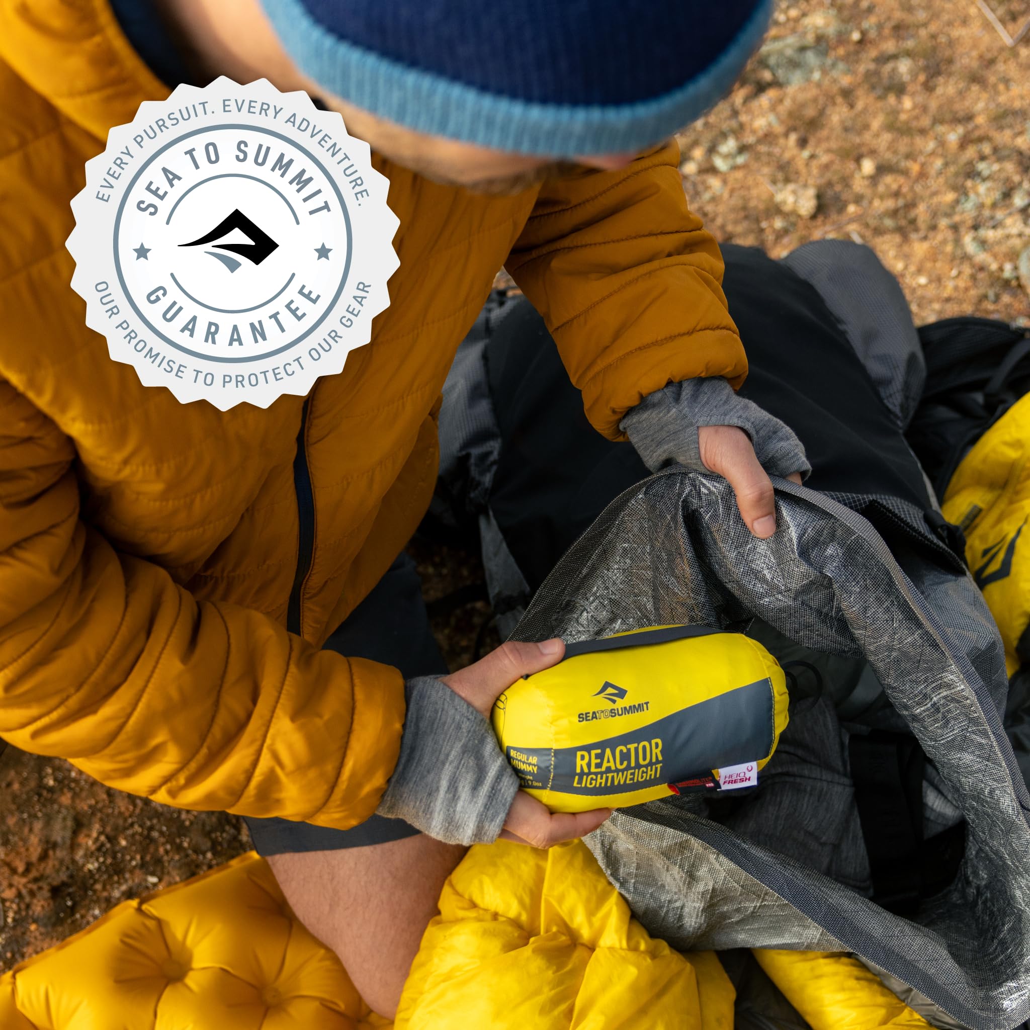SEA TO SUMMIT REACTOR EXTREME THERMOLITE SLEEPING BAG LINER (RED)