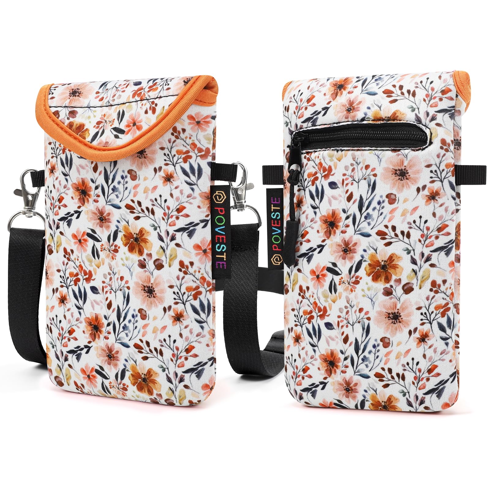 Flap Closure Secure Cell Phone Bag with Card Pocket for iPhone &amp; Samsung