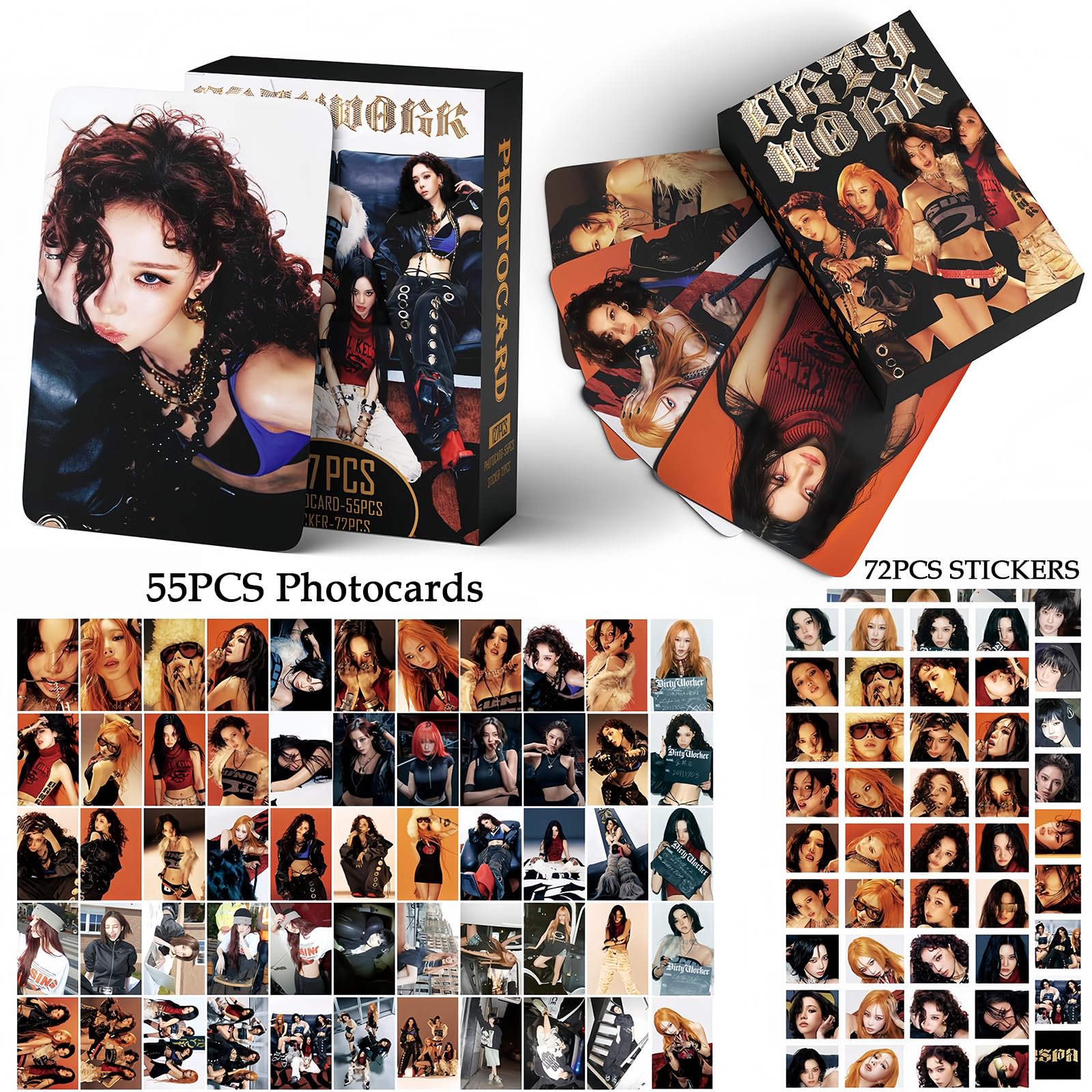 aespa Dirty Work ウィンター US Amazon トレカ Aespa Photocards KPOP Aespa Dirty Work Album Photocards 55PCS KPOP