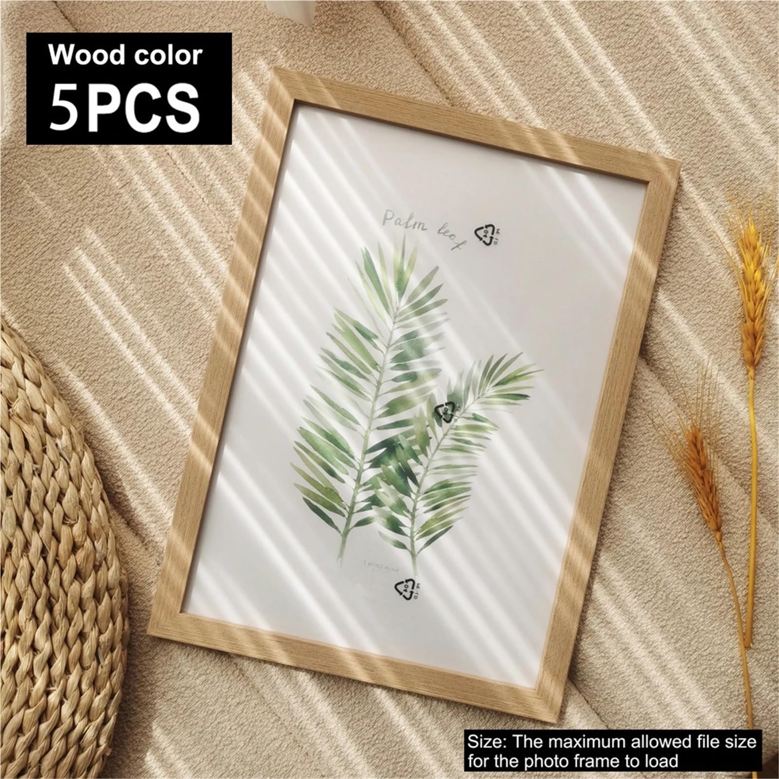 Bilderrahmen 5Pcs Holz Foto Rahmen for Bild Wand 10X15 15X20 20X25 A4 Bilder Stehen for Zertifikat Gedenk(White Frame,20X25cm(8X10inch))