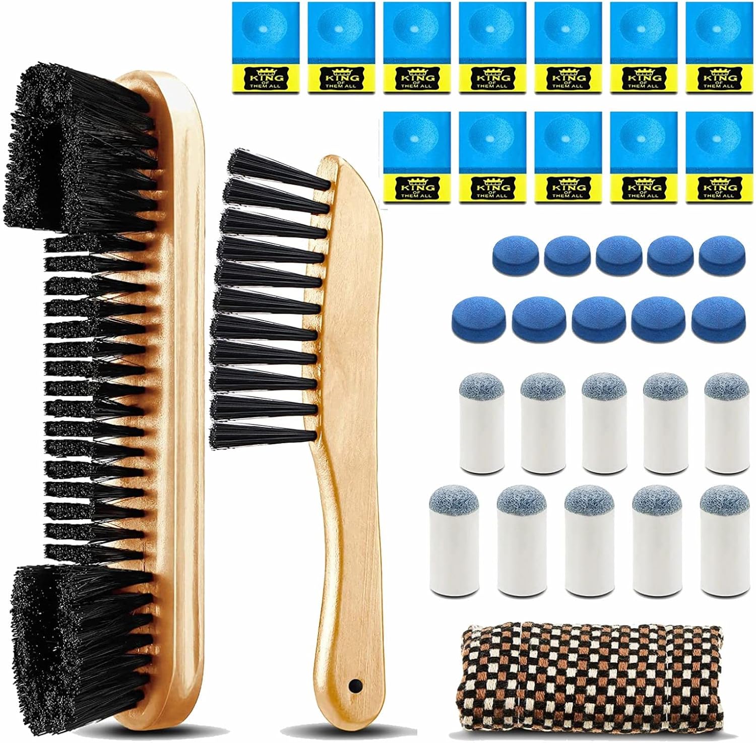 XFVFXZZ 7 Set Pool Table Brush Set Including 2 Pool Table