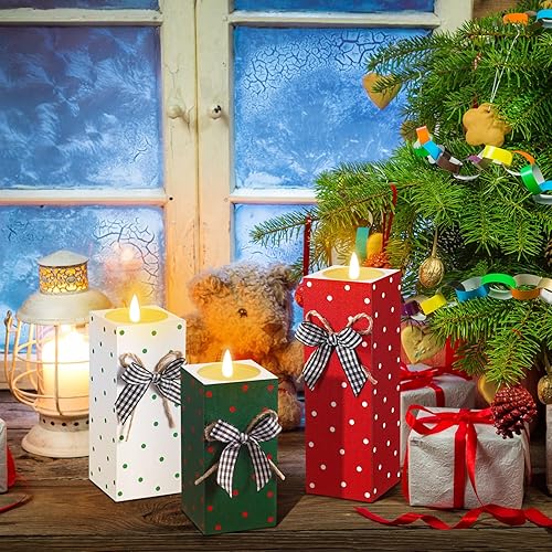 Miniatura 6 de 3 portavelas de Navidad, candelabros de Navidad, candelabros de madera de Navidad, candelabros de madera para decoración de mesa de Navidad, regalos