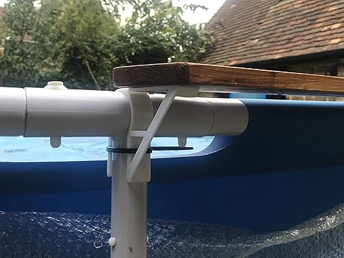 Miniatura 6 de Cabina 3D 2 soportes para estante de piscina para 1.772in de carril superior  1.378in de altura (diseñados para adaptarse a piscinas Intex