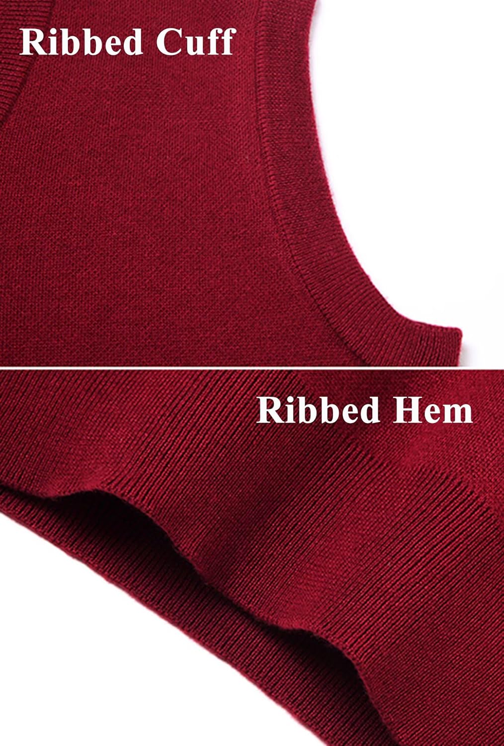 HNVAVQ 100% Cashmere Mens V-Neck Knitted Sweater Vest Solid Sleeveless Pullover Knitwear Jumper Business Vest