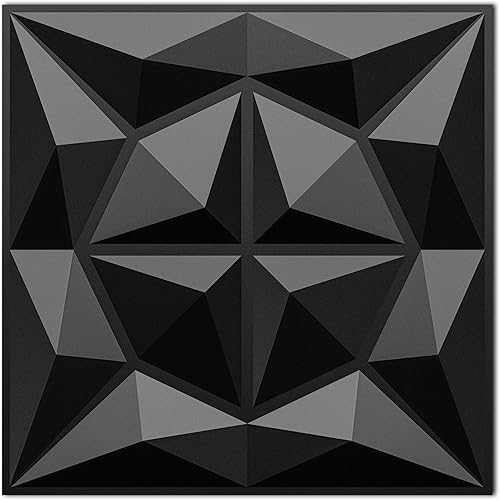 MIX3D 3D Wall Panel, White Wall Panels for Interior Wall Decor, Pack of 12 Tiles 32 Sq Ft (PVC)