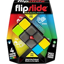 Moose Games Flipslide, Handheld Puzzle Game, Travel Toy Ages 8-13 | 4 modes (Speed, Multiplayer, Level, Memory) fast-paced puzzle fun; travel game and great gift for boys and girls ages 8-13