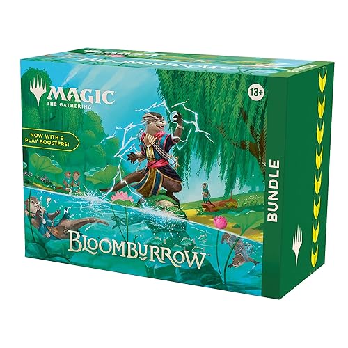 Magic: The Gathering Bloomburrow Bundle - 9 Play Boosters, 30 Land Cards + Exclusive Accessories