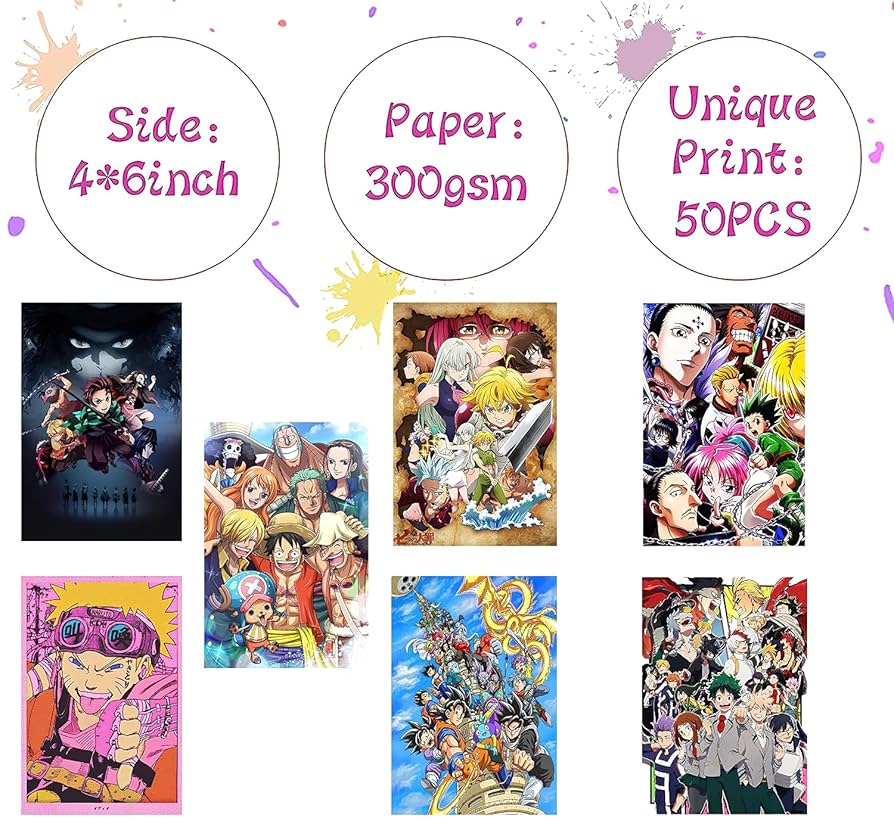 Amazon.co.jp: LINYANJUN アニメ 壁コラージュ ポストカード