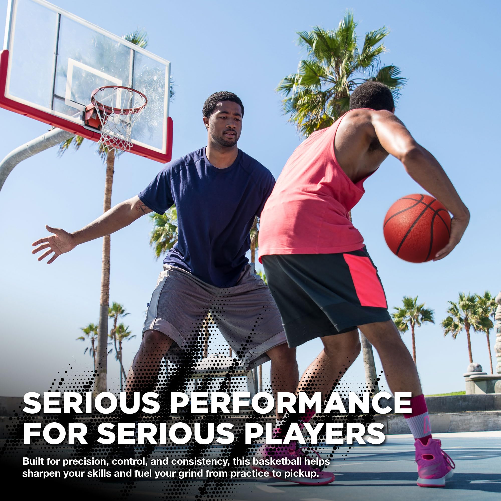 Lifeworks Rubber Basketball - Made for Indoor and Outdoor Games - Sold Deflated (Pump NOT Included)