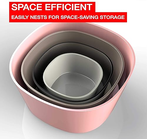 Miniatura 7 de Mueller Cuencos para mezclar, juego de 4 cuencos anidables, cuencos de preparación de alimentos, hechos en Europa, aptos para microondas y
