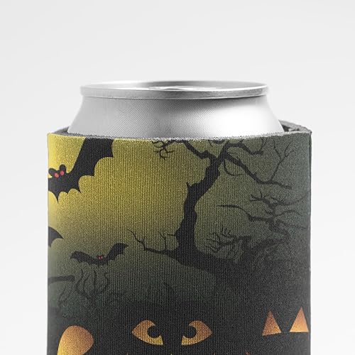 Miniatura 2 de VictoryStore Enfriadores de latas y bebidas - Faroles Jack-O-Lanterns, 2 diseños, juego de 6