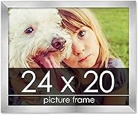 Vista 286 de Marco de 28 x 36 pulgadas de madera de peltre plateado con plexiglás acrílico UV, parte trasera de tablero de espuma y accesorios incluidos