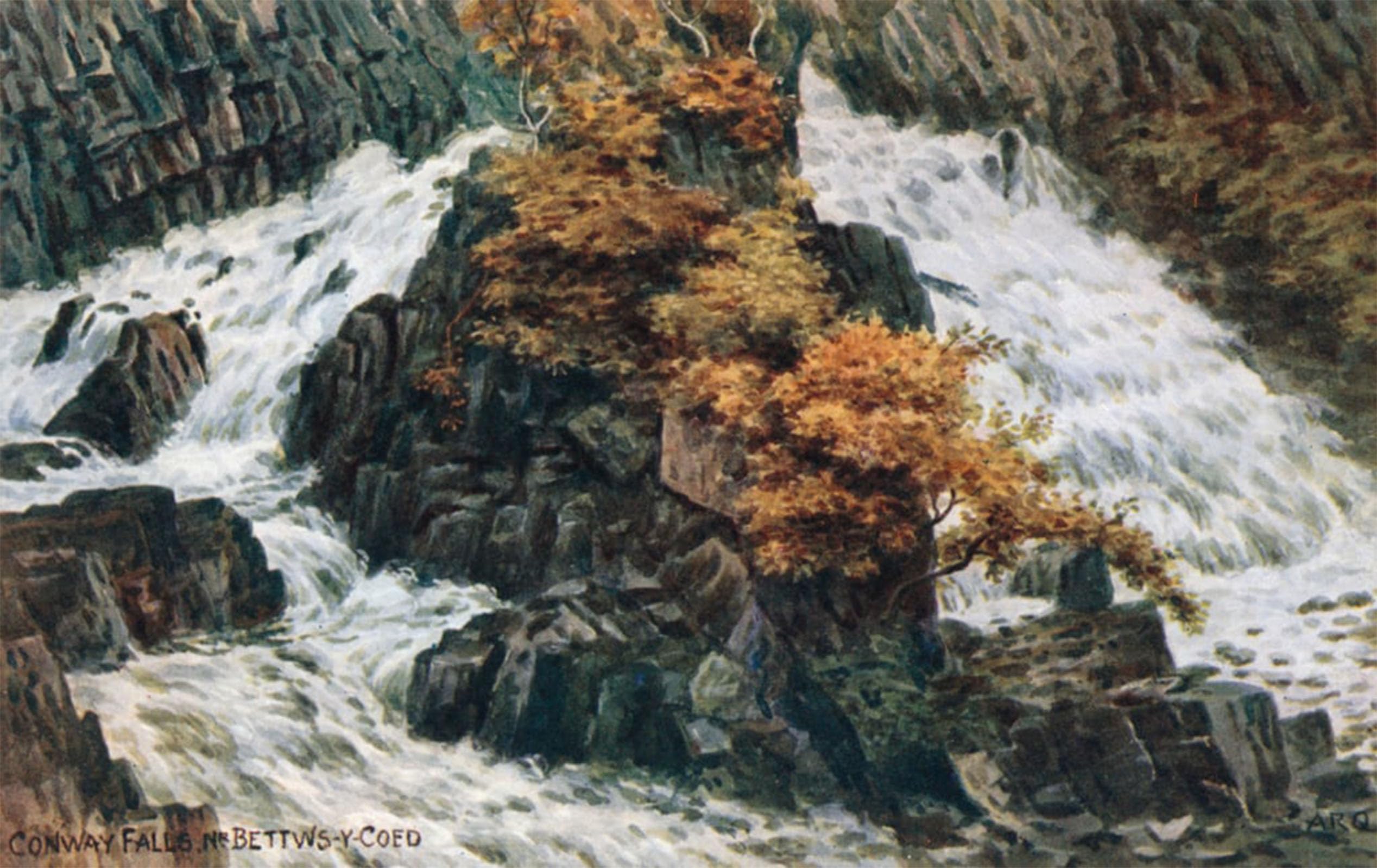 POSTERIIk Famous Animal Posters Vintage Picture Conway Falls Nr Bettws-y-coed by Alfred Robert Quinton Modern Wall Decor for Home Decor 60x90cm