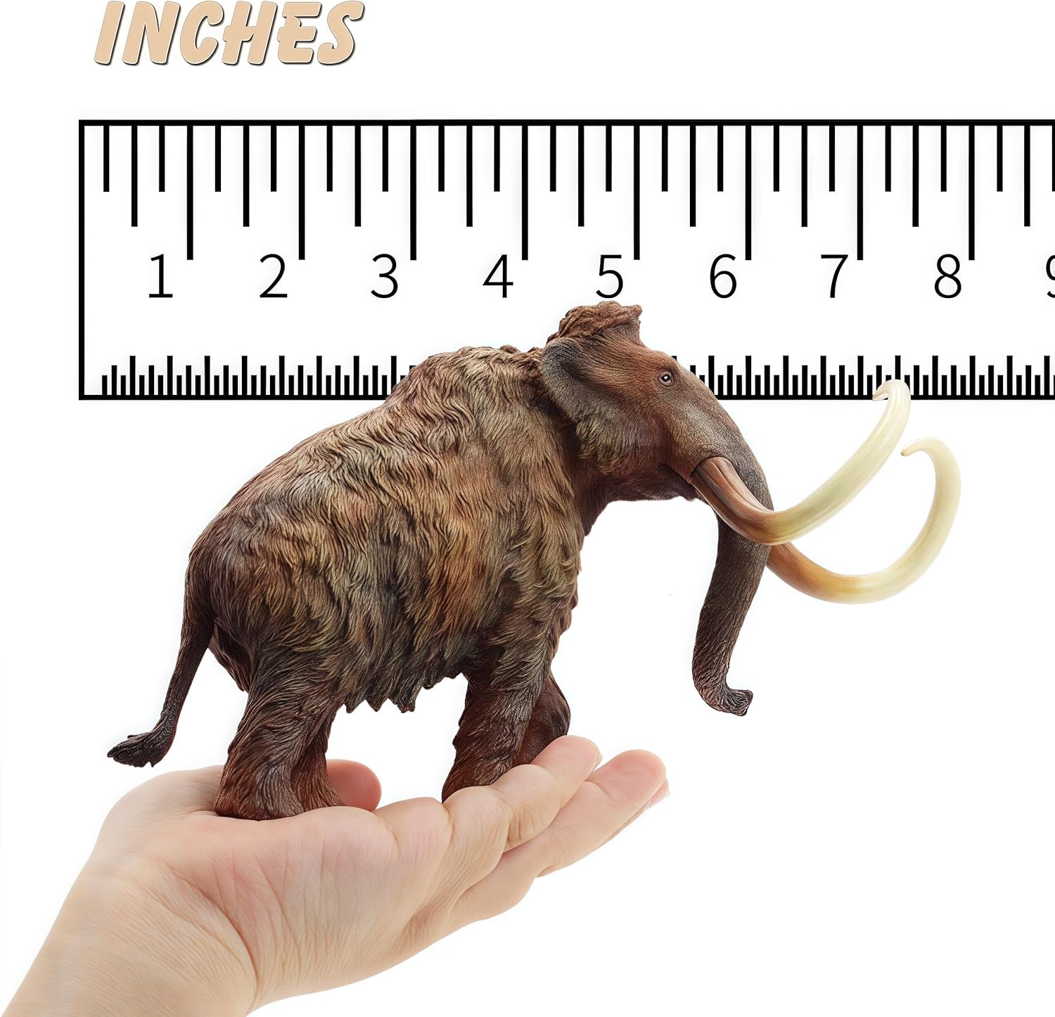 Gemini&Genius Mammoth Action Figure Toy, Woolly Mammoth Wild Animal Toy, Beautiful and Accurate Sculptures of Elephant Animal Toy Figure, Collection, Display & Play for Kids Collectors