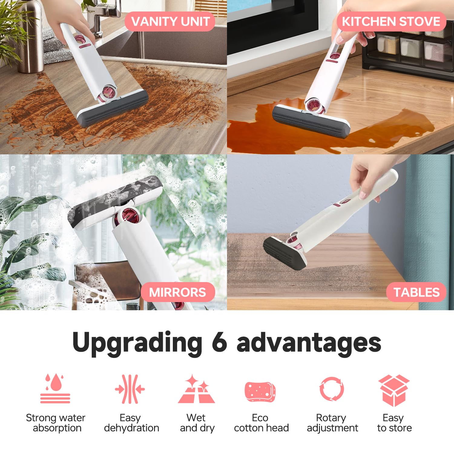 Mini Balai Nettoyage Portable Mini Balai Éponge Système