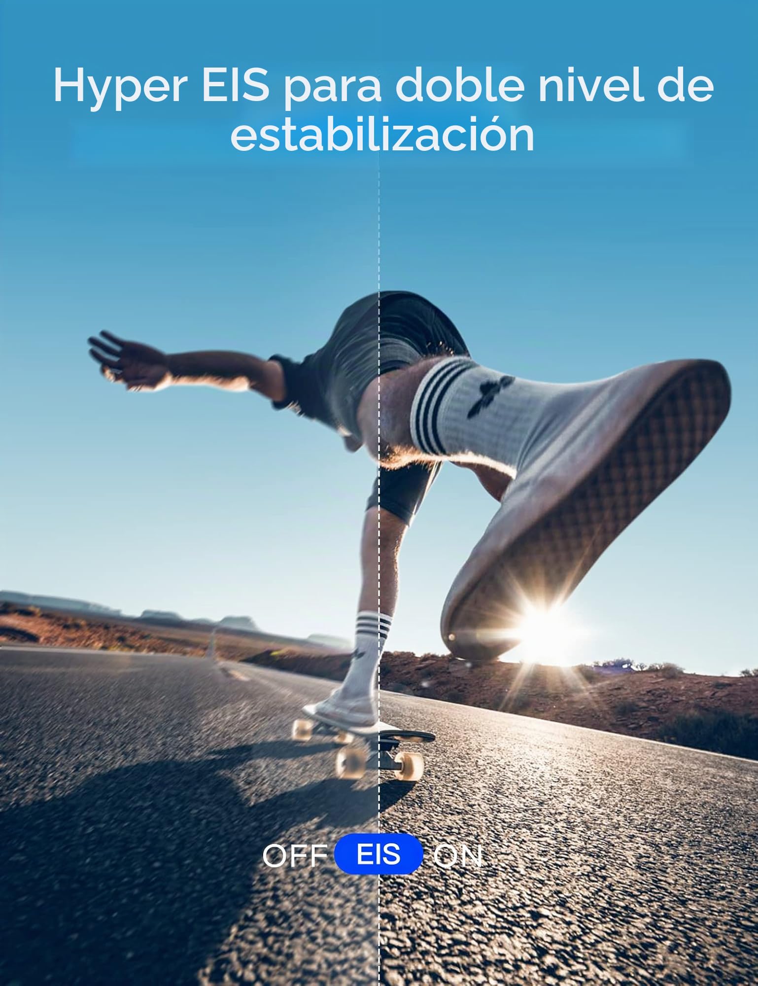 WOLFANG Cámara Deportiva GA200 4K 24MP Doble Pantalla WiFi Cámara de Video, Cámara Acuática Sumergible de 40M, 170° Gran Angular, Control Remoto EIS Mejorado, 2 Baterías, Multi Accesorios