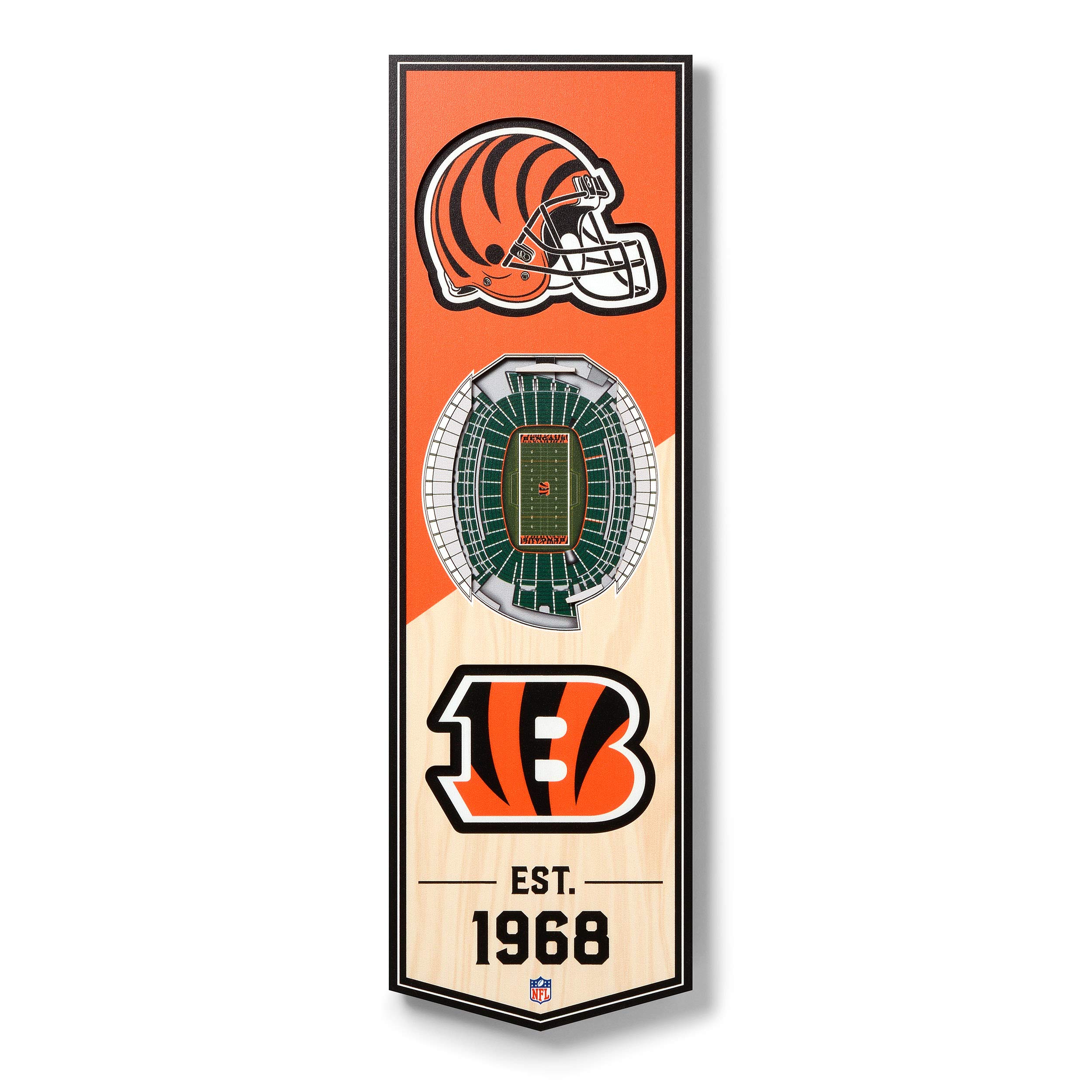 NFL Cincinnati Bengals 3D Stadium Banner-Paul Brown Stadium