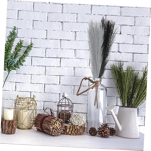 Miniatura 3 de Artibetter 12 piezas de decoración de caña, ramas de hierba, flores artificiales falsas de hierba de pampas, plantas de casa para interiores,